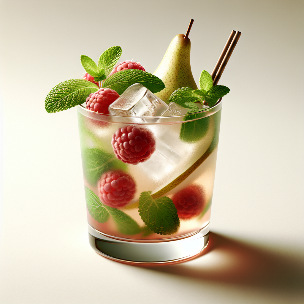 mojito, raspberry, pear